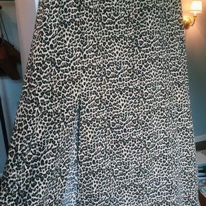 HYFVE Leopard Print midi slit skirt